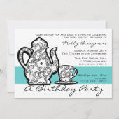 Verjaardagsthee met veranderlijke kleur kaart (Voorkant)