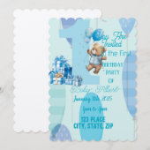 Verjaardagsthema Teddyberen en ballonnen Kaart (Voorkant / Achterkant)