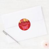 Verjaardagsthema: Vlinder Ronde Sticker (Envelop)