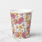 verjaardagsthema Wildflower Girl Papieren Bekers (Achterkant)