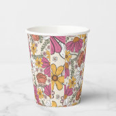 verjaardagsthema Wildflower Girl Papieren Bekers (Links)