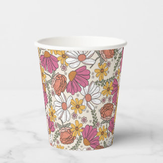 verjaardagsthema Wildflower Girl Papieren Bekers
