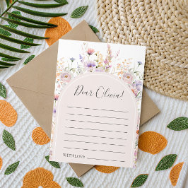 Verjaardagstijdscapsulekaart met wilde bloemen kaart