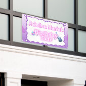 Verjaardagstour Paars Spandoek (Buitenkant Gebouw)