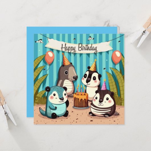 Verjaardagstraditie Kaart (Voorkant / Achterkant in situ)