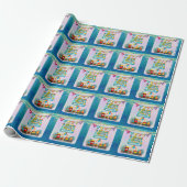 Verjaardagstraining met leuke dierenwensen cadeaupapier (Uitgerold)