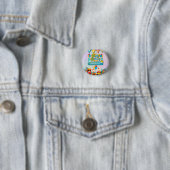 Verjaardagstraining met leuke dierenwensen ronde button 3,2 cm (In situ)