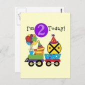 Verjaardagstrein 2e Verjaardag T-shirts en Gifts Briefkaart (Voorkant / Achterkant)