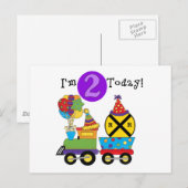 Verjaardagstrein 2e Verjaardag T-shirts en Gifts Briefkaart (Voorkant / Achterkant)