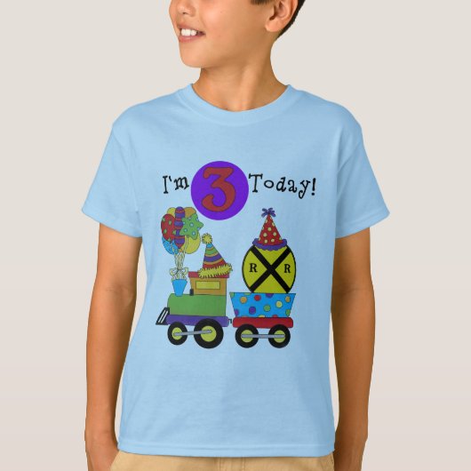 Verjaardagstrein 3e Verjaardag Tshirts en Geschenk (Voorkant)