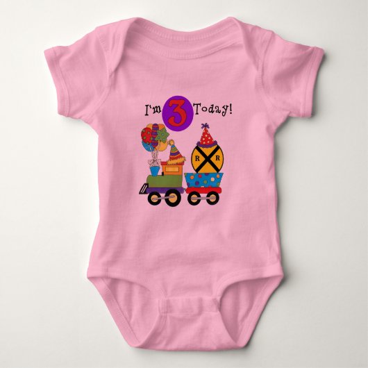 Verjaardagstrein 3e Verjaardag Tshirts en Geschenk (Voorkant)