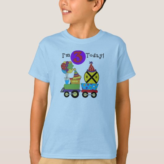 Verjaardagstrein 3e Verjaardag Tshirts en Geschenk (Voorkant)