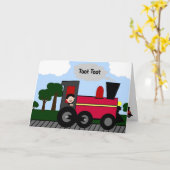 Verjaardagstrein aangepaste Kaart (Gele Bloem)