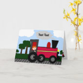 Verjaardagstrein aangepaste Kaart (Gele Bloem)