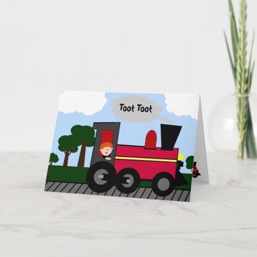 Verjaardagstrein aangepaste Kaart (Voorkant)