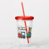 Verjaardagstrein acryl drinkbeker (Links)