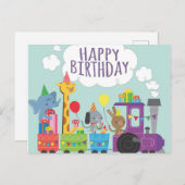 Verjaardagstrein Briefkaart (Voorkant / Achterkant)