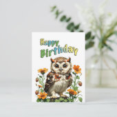 verjaardagsuil briefkaart (Staand voorkant)