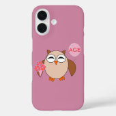 Verjaardagsuil met aangepaste leeftijd Case-Mate iPhone case (Achterkant)