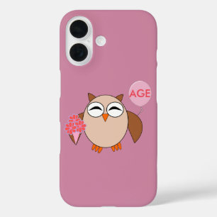 Verjaardagsuil met aangepaste leeftijd iPhone 16 hoesje