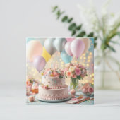 Verjaardagsuitnodiging (Staand voorkant)