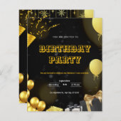 verjaardagsuitnodiging (Voorkant / Achterkant)