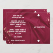 VERJAARDAGSUITNODIGING 2 BEWAAR DE DATUM KAART (Voorkant / Achterkant)