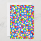 Verjaardagsuitnodiging 3e verjaardagsfeestje met k kaart (Achterkant)