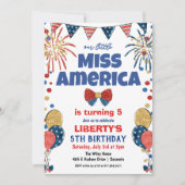 VERJAARDAGSUITNODIGING 4 juli voor elke leeftijd Kaart (Voorkant)