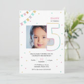 verjaardagsuitnodiging | Aangepast jaarnummer Kaart (Staand voorkant)