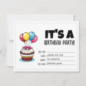 verjaardagsuitnodiging | Aangepaste  uitnodiging (Voorkant)