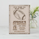 Verjaardagsuitnodiging Amerikaans Football Kaart (Staand voorkant)