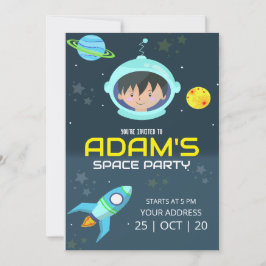 Verjaardagsuitnodiging astronaut, Verjaardag in de Kaart