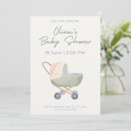 Verjaardagsuitnodiging baby met knuffelbeer thema kaart