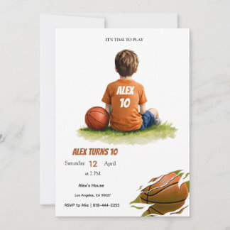 Verjaardagsuitnodiging Basketbal Kids | Gepersonal Kaart