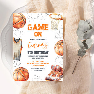 Verjaardagsuitnodiging Basketbal Sport Game On Kaart