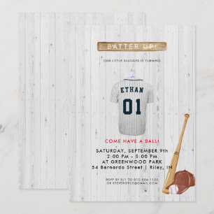 Verjaardagsuitnodiging Batter Up Honkbal Kaart