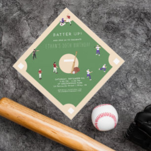 Verjaardagsuitnodiging Batter Up Honkbal Kaart