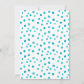 verjaardagsuitnodiging | Blauwe aquarelballon Kaart (Achterkant)