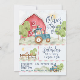 🎉 Verjaardagsuitnodiging Boerderijdieren 🎉 Kaart