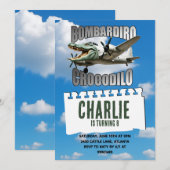 Verjaardagsuitnodiging Bombardiro Crocodilo Kaart (Voorkant / Achterkant)