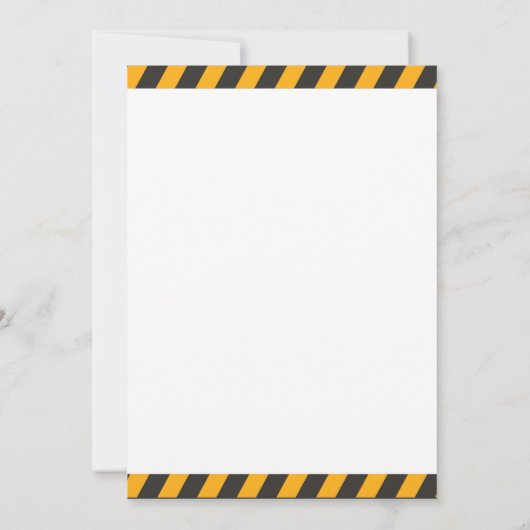 Verjaardagsuitnodiging bouw kaart (Achterkant)