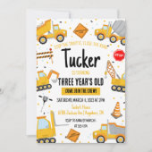 Verjaardagsuitnodiging bouw kaart (Voorkant)