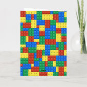 Verjaardagsuitnodiging bouwstenen jongen (Achterkant)