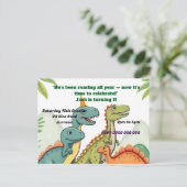 Verjaardagsuitnodiging  briefkaart (Staand voorkant)