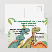 Verjaardagsuitnodiging  briefkaart (Voorkant / Achterkant)
