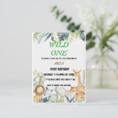 Verjaardagsuitnodiging Briefkaart (Staand voorkant)