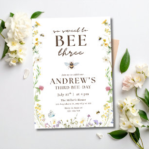 Verjaardagsuitnodiging Bumble Bee 3e verjaardagsfe