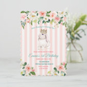 VERJAARDAGSUITNODIGING - Bunny Watercolor voor elk Kaart (Staand voorkant)