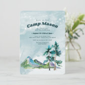 Verjaardagsuitnodiging Camping Berg Kaart (Staand voorkant)